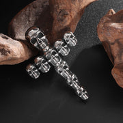 Vintage Skull Cross Pendant Necklace – Jewelry Gift Ideas — 5