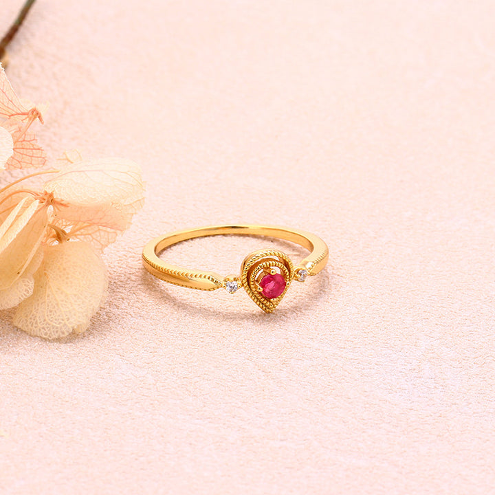 Small Hollow Drop Shaped Ring – Thoughtful Gifts — 1