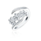 Index Finger Ring With Diamond Flowers – Jewelry Gift Ideas — 5