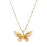 Ladies Short Clavicle Chain New Diamond Butterfly – Jewelry Gift Ideas — 3