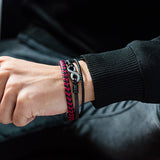 Leather Woven Titanium Steel Bracelet – Jewelry Gift Ideas — 2