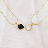 Titanium Fritillaria Small Square Necklace – Jewelry Gift Ideas — 7