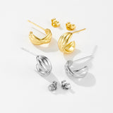 Korean Style Niche Design Earrings C- Ring Irregular – Stylish Gifts — 1
