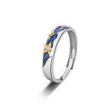 Blue Starry Sky Couple Ring Male And Female Pair – Stylish Gifts — 6