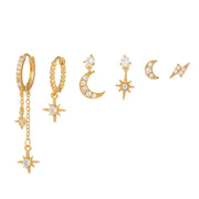 Simple And Fashionable Zircon Tassel Earrings Set – Small Gift Ideas — 6