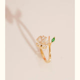 Can Rotate Crystal Cherry Blossom Ring – Stylish Gifts — 7