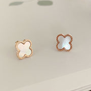 Simple Titanium Steel Four Leaf Clover Earrings For Girls – Gift Ideas — 2