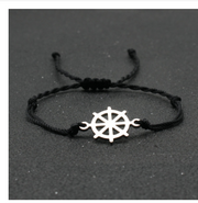 Stainless Steel Rudder Bracelet Hand Braided Rope – Jewelry Gift Ideas — 2