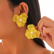 Sweet And Simple Ginkgo Leaf Flower Large Earrings – Thoughtful Gifts — 5