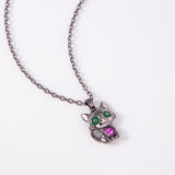 Black Cat Necklace Red Blue Purple White Heart – Jewelry Gift Ideas — 5