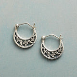 Fan-shaped Hollow Flower Earrings – Practical Gifts — 1