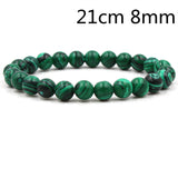Classic Black Matte Green Malachite Bracelets – Jewelry Gift Ideas — 18