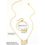 Stainless Steel Geometric 8-word Necklace – Jewelry Gift Ideas — 7