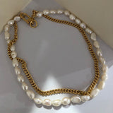 Stitched Choker Pearl Chain Collarbone – Thoughtful Gifts — 3