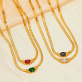 Glass Stone Pendant Stainless Steel Ornament – Jewelry Gift Ideas — 13