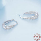 Exquisite White Gold Plated Pattern Ear Ring Female – Stylish Gifts — 8