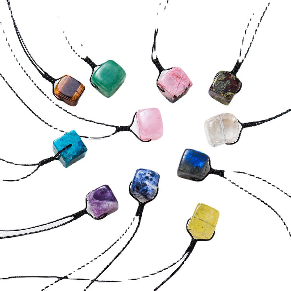 East China Sea Natural Crystal Square Pendant – Jewelry Gift Ideas — 1