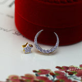 Women's Sterling Silver Two-color Pentagram Moon – Jewelry Gift Ideas — 6