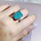 Ice Flower Gemstone Ring Fashion Cubic Oxidation – Stylish Gifts — 4