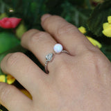 6mm Opal Beads White Colorful Ring – Thoughtful Gifts — 3