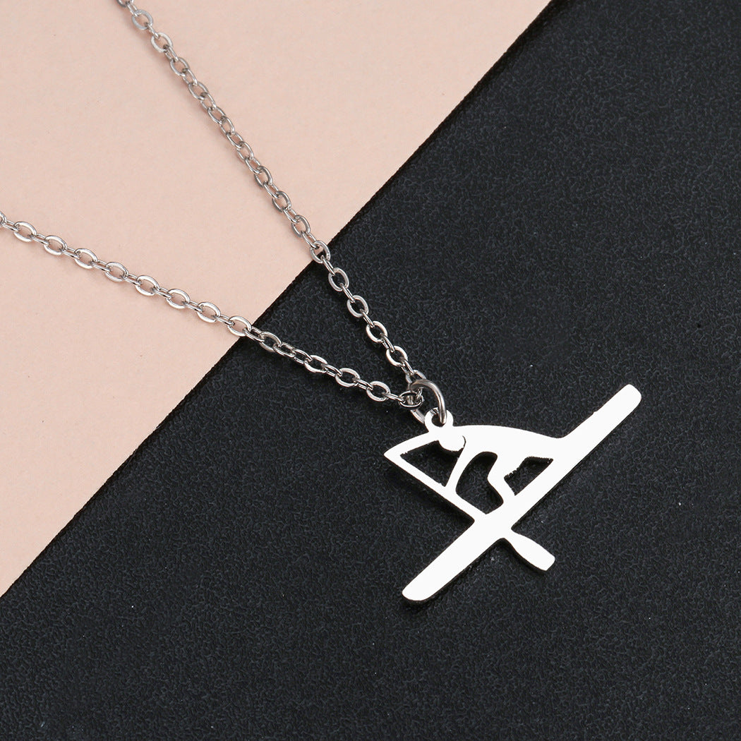 Sports Kayak Pendant Necklace Stainless Steel – Jewelry Gift Ideas — 1