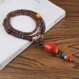 Men's And Women's Ethnic Necklaces Retro Wooden Beads – Gifts for Her — 14