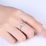 Ladies Fashion Classic Four-prong Moissanite Ring – Stylish Gifts — 2
