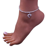 Beach Rhinestone Women's Fashion Simple Love Anklet – Stylish Gifts — 4