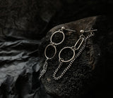 Asymmetric Geometric Ring Chain Earrings – Holiday Gift Ideas — 3