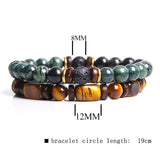 Natural Stone Men's Tiger's Eye Bead Double Layer – Jewelry Gift Ideas — 11