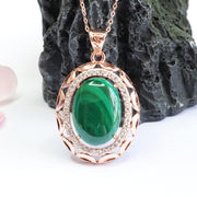 Natural Malachite Pigeon Egg Pendant Female Color – Jewelry Gift Ideas — 3