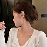 Women's Long Chain Tassel Earrings – Gifts for Her — 4