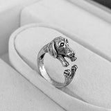 Adjustable Long Ear Pug Vintage Ring – Special Occasion Gifts — 6