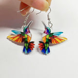 Colorful Bird Acrylic Earrings Vintage Necklace – Jewelry Gift Ideas — 2
