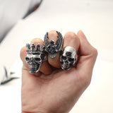 Personality Skull Men's Retro Punk Trendy Hand Ring – Gifts for Him — 5