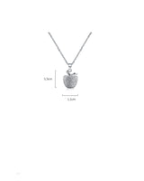 Sterling Silver Necklace Hand Frosted Personality – Jewelry Gift Ideas — 5