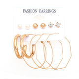 Metal Exaggerated Big Circle Earrings Set – Stylish Gifts — 8