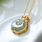 Natural Hetian White Jade Blue Jade Ruyi Retro – Jewelry Gift Ideas — 6