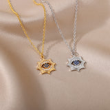 18K Gold Plated Color Zircon Blue Eyes Pendant – Jewelry Gift Ideas — 7