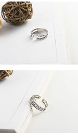 S925 Sterling Silver Retro Twist Destiny Love Ring – Gifts for Couples — 2