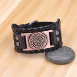 Beowulf Regalia Leather Viking Vegvisir Arm Cuff – Thoughtful Gifts — 1