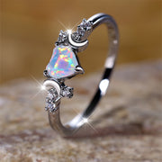 Love Moon Three Claw Ring On Both Sides Simple – Gifts for Couples — 13