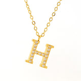Stainless Steel Diamond-filled 26 English Letter – Jewelry Gift Ideas — 20