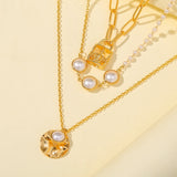 Three-layer Twin Elegant Pearl Shell Clavicle Chain – Gift Ideas — 5
