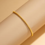 All-match Sparkling Slim Chain Metallic Anklet – Thoughtful Gifts — 7