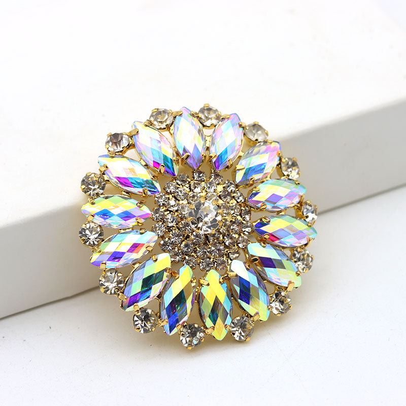 Round Large Colorful Rhinestone Sunflower DIY – Creative Gifts — 1
