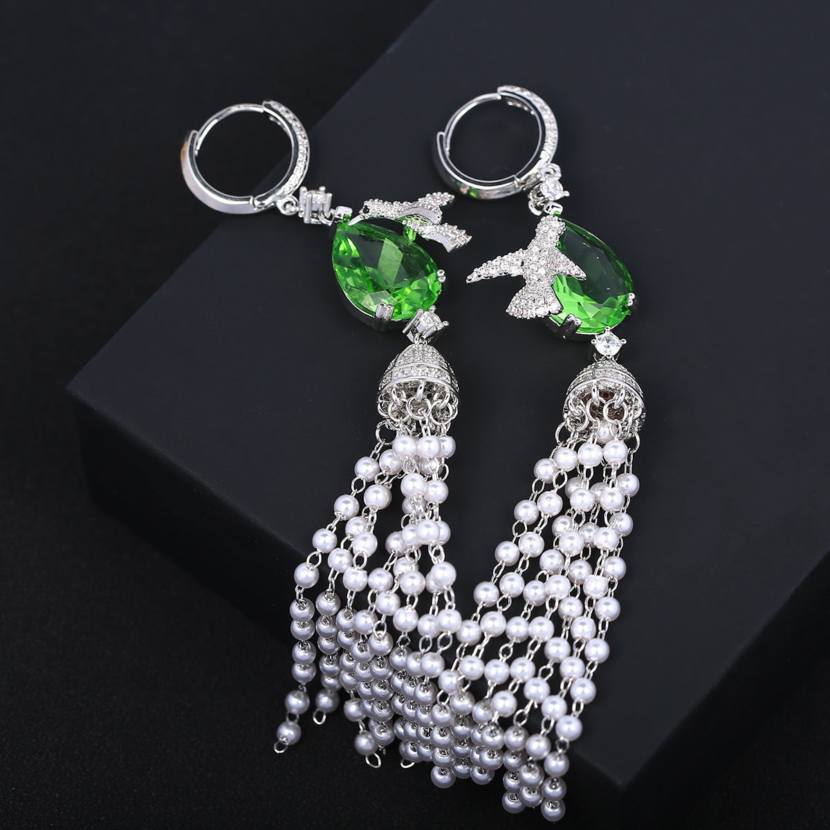 Pearl Tassel Long Earrings Female – Gifts for Her — 1