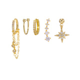 Simple And Fashionable Zircon Tassel Earrings Set – Small Gift Ideas — 3