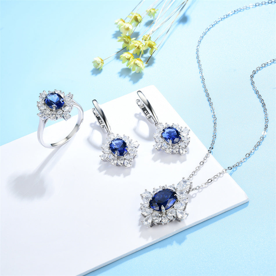 925 Sterling Silver Jewelry Suit Trendy Earrings – Jewelry Gift Ideas — 1