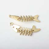 Creative Alloy Fishbone Small Pendant Diy – Jewelry Gift Ideas — 3